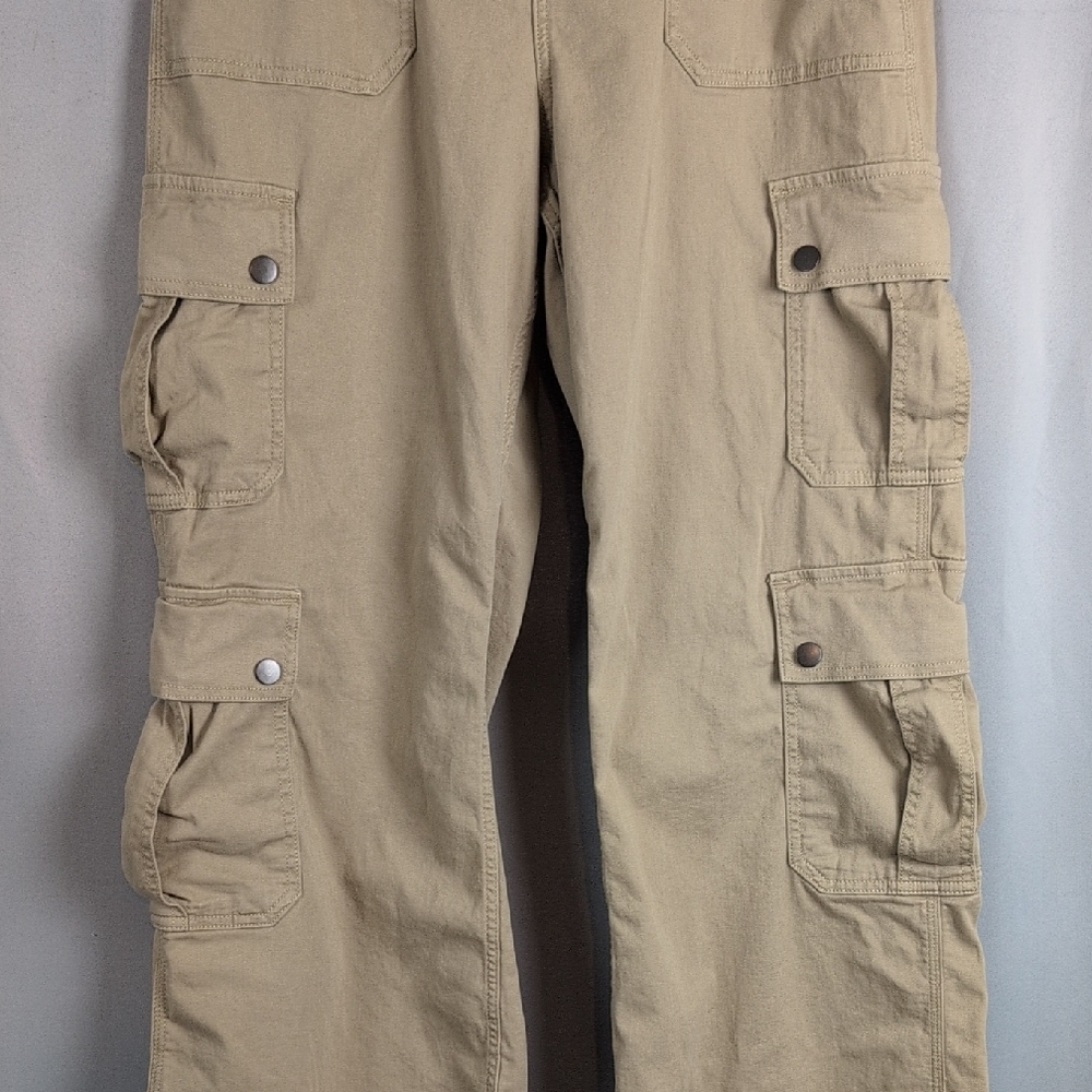 Arizona Jean Company Beige/Khaki Wide Leg‎ Cargo Pants Utility - Picture 4 of 8